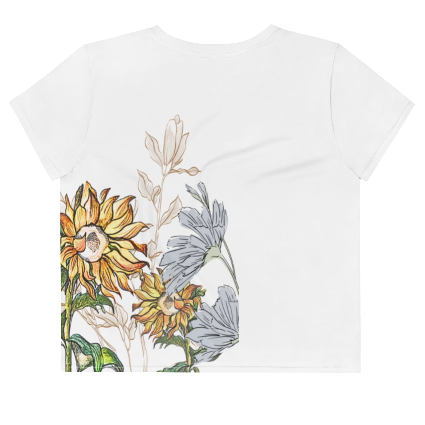 Sunflower All-Over Print Crop Tee