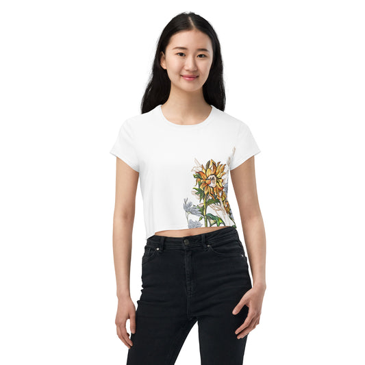 Sunflower All-Over Print Crop Tee