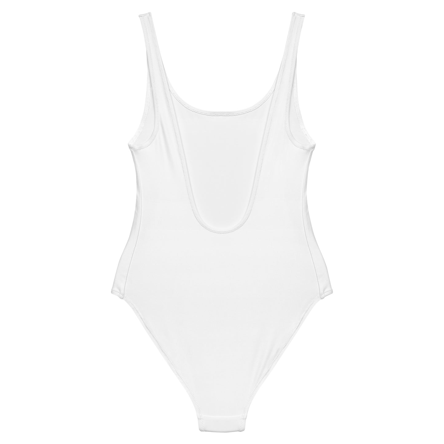 White Vibrant Flower One-Piece Swimsuit