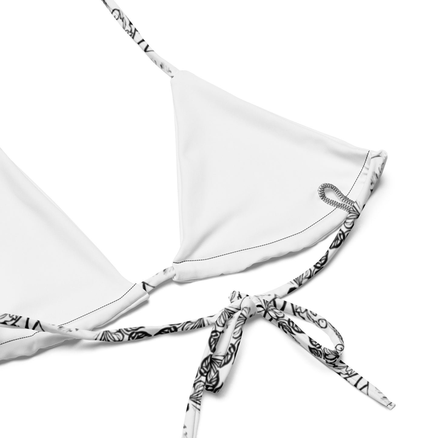 All-over print recycled string bikini