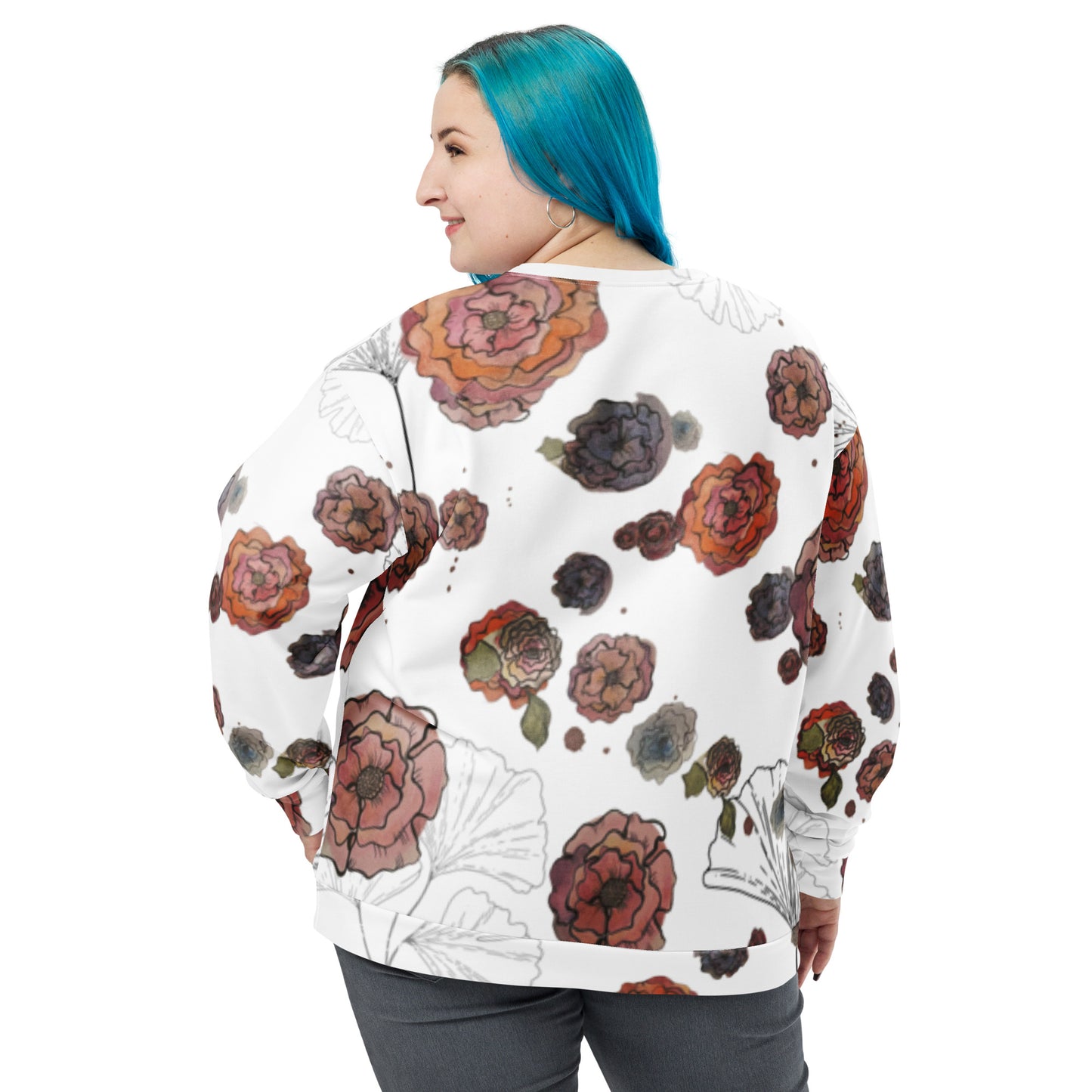 Colorful Watercolor Flower Unisex Sweatshirt