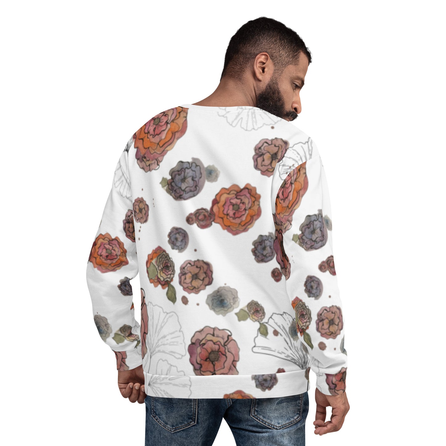 Colorful Watercolor Flower Unisex Sweatshirt