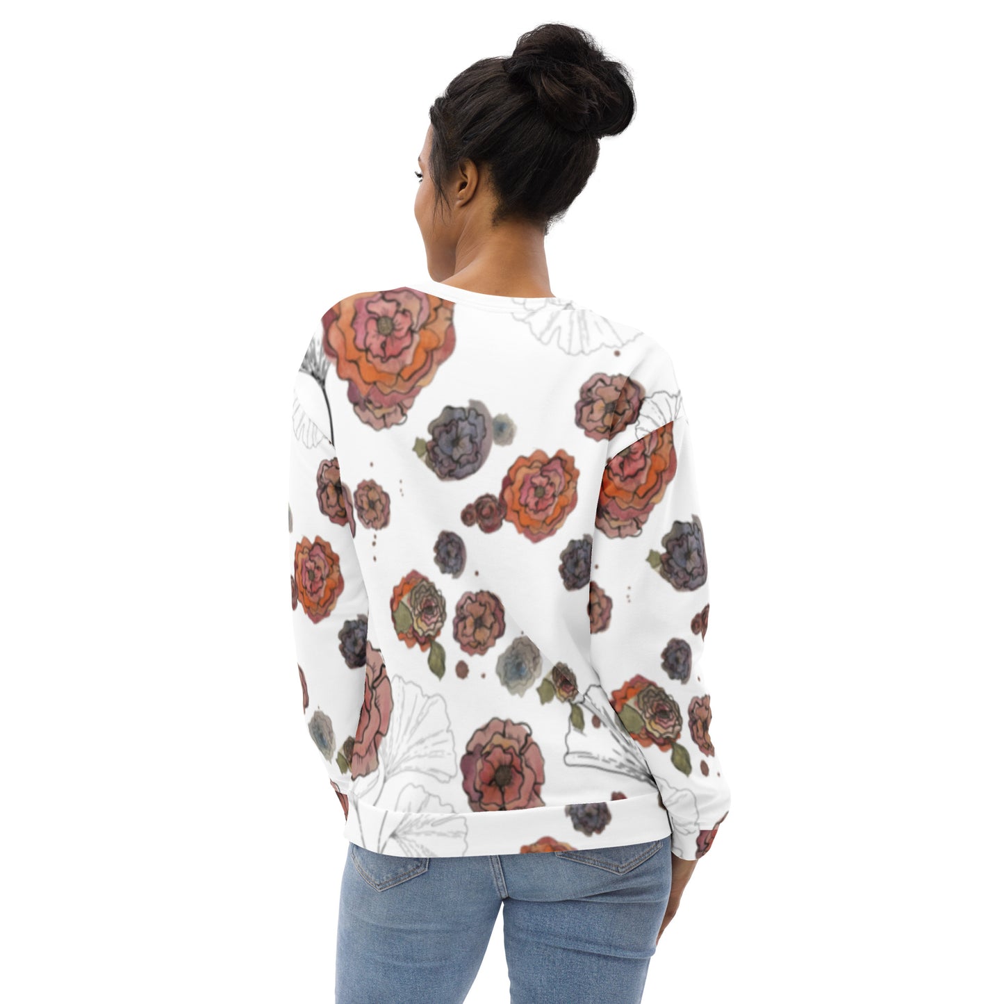 Colorful Watercolor Flower Unisex Sweatshirt