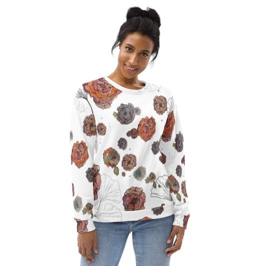 Colorful Watercolor Flower Unisex Sweatshirt