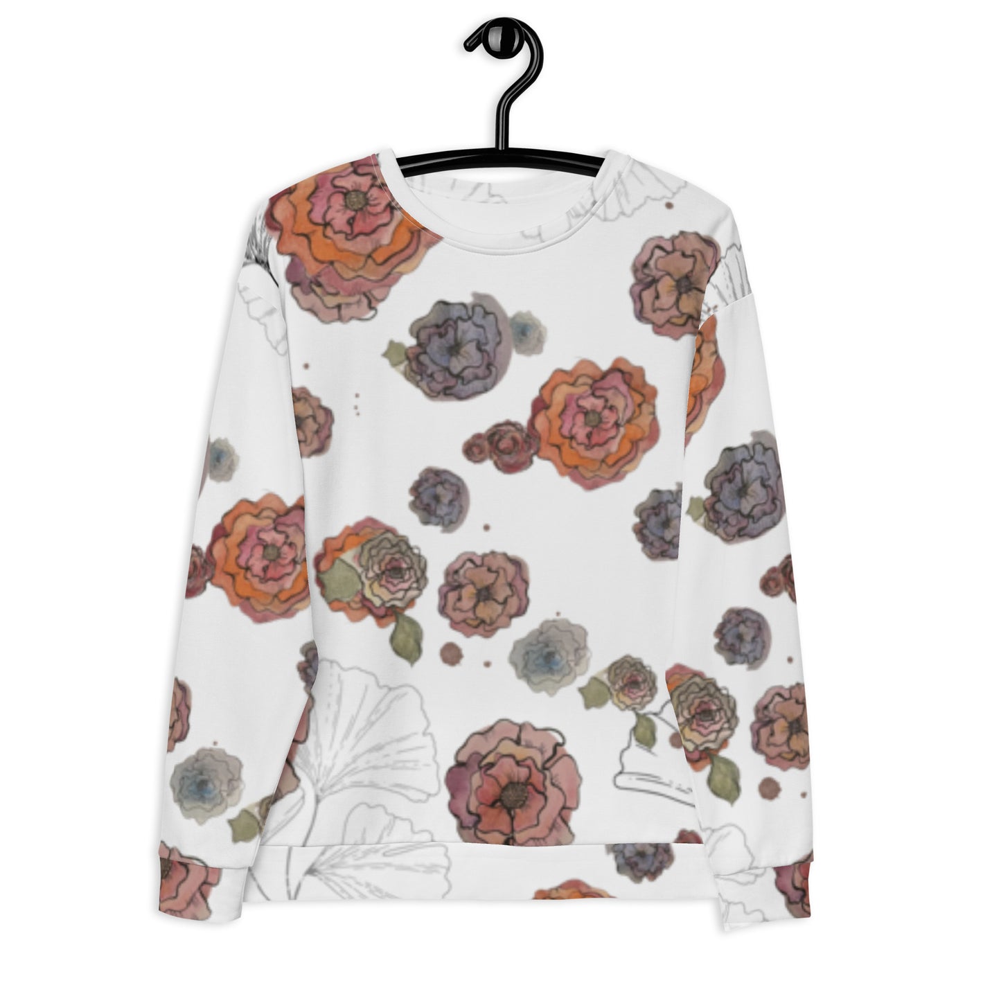 Colorful Watercolor Flower Unisex Sweatshirt