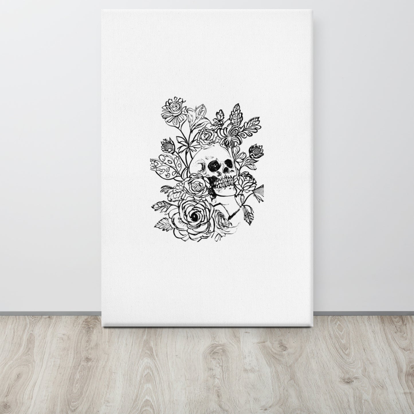 Skull and Flowers Canvas