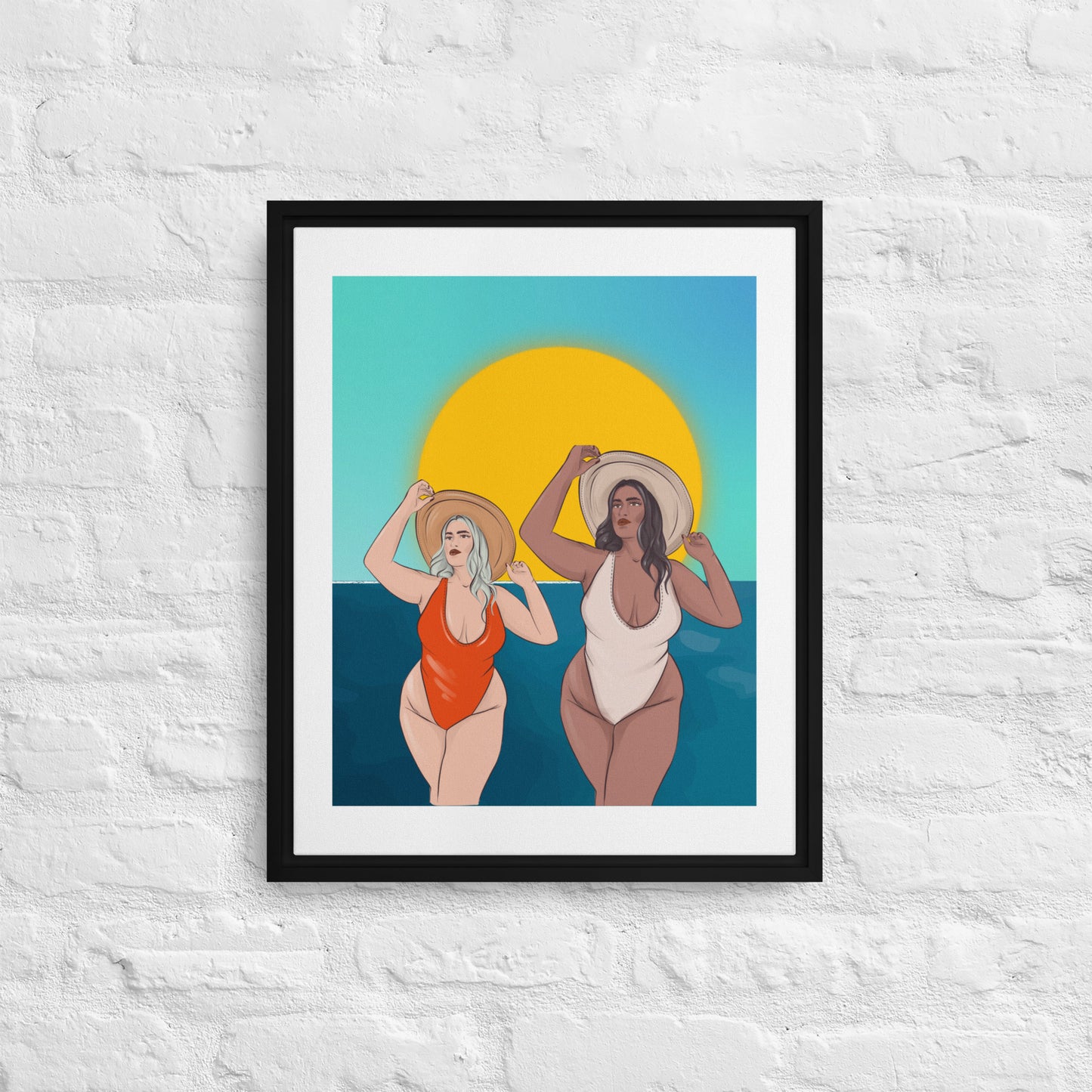 Beach Besties Framed canvas