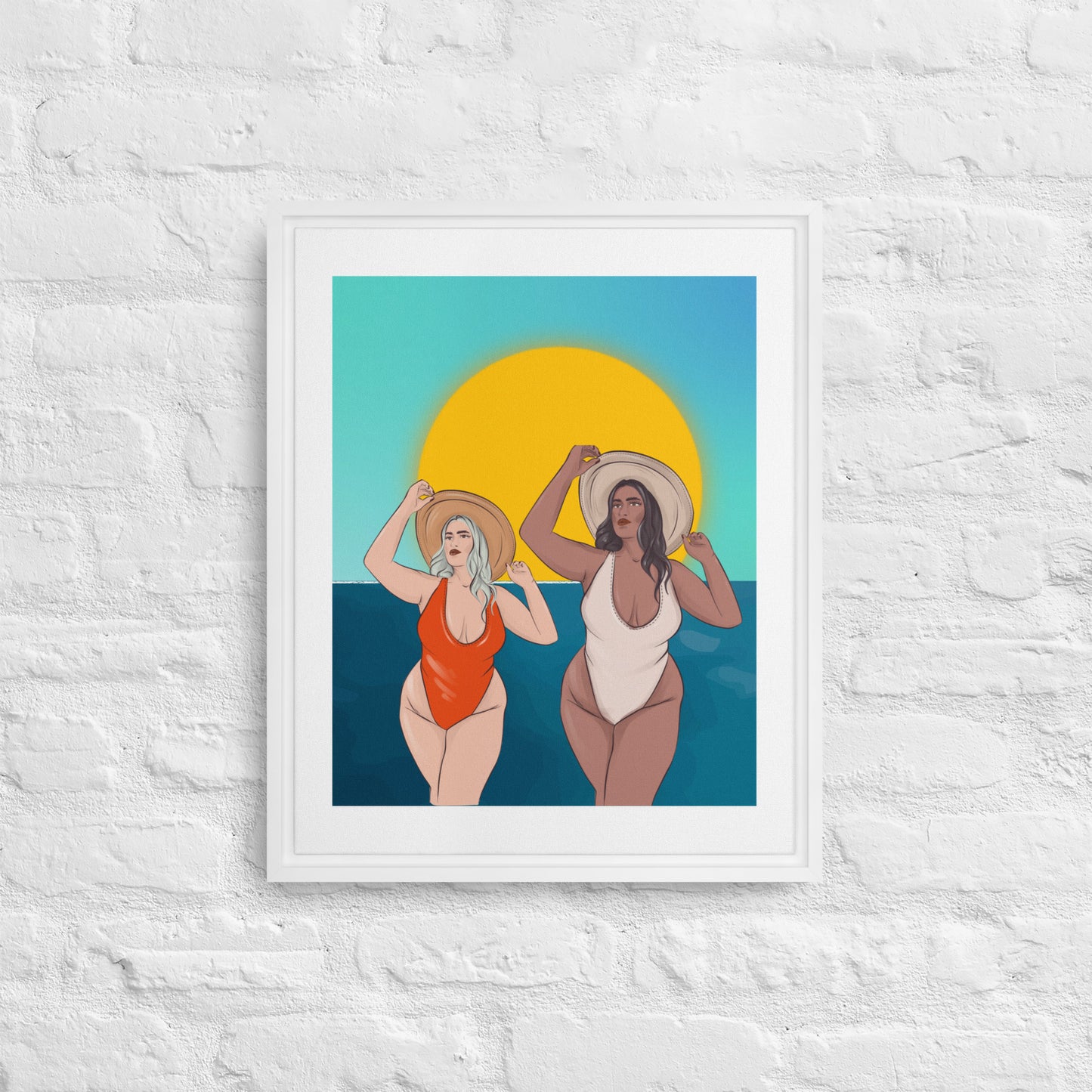 Beach Besties Framed canvas