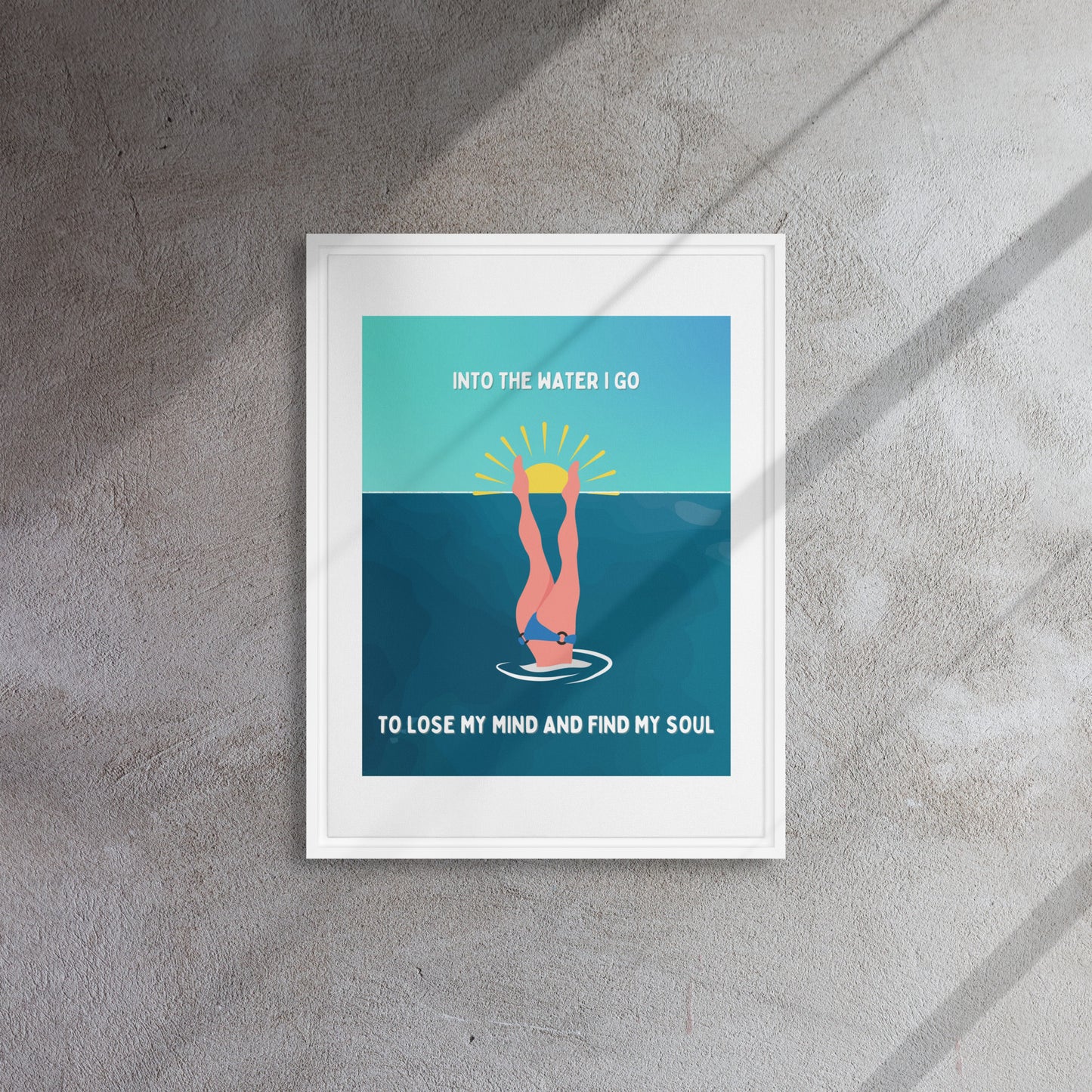 Into the Water I Go Framed canvas