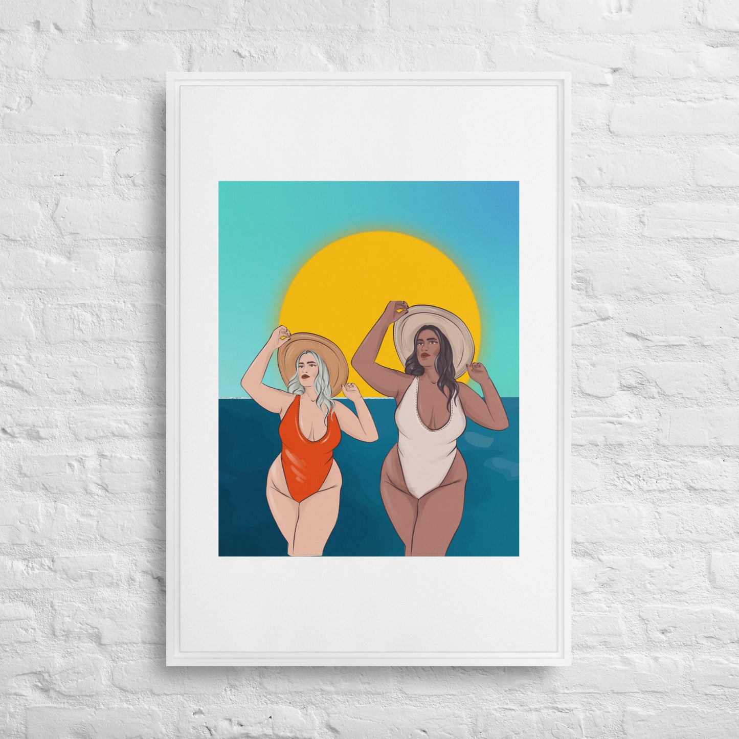 Beach Besties Framed canvas