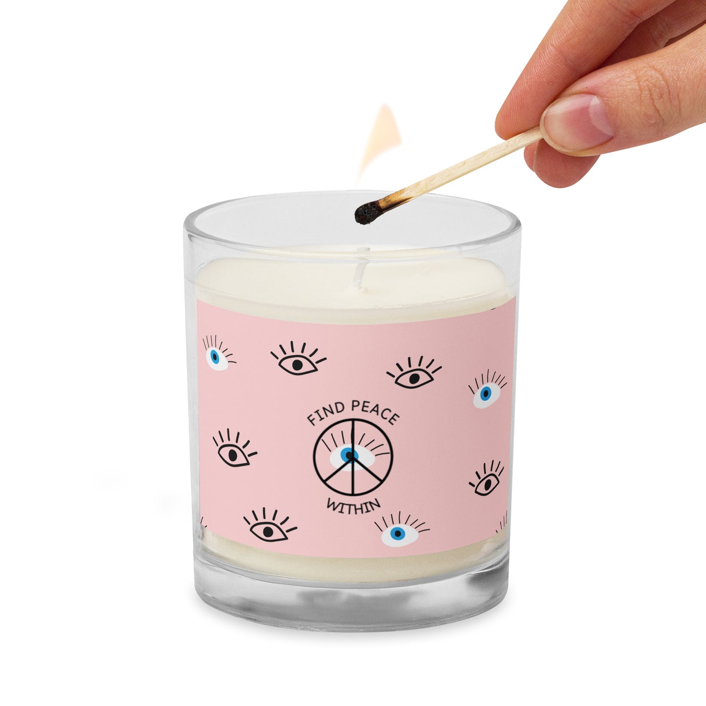 Peace Within Glass jar soy wax candle