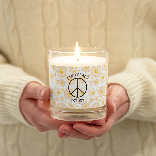 Peace Within Glass jar soy wax candle