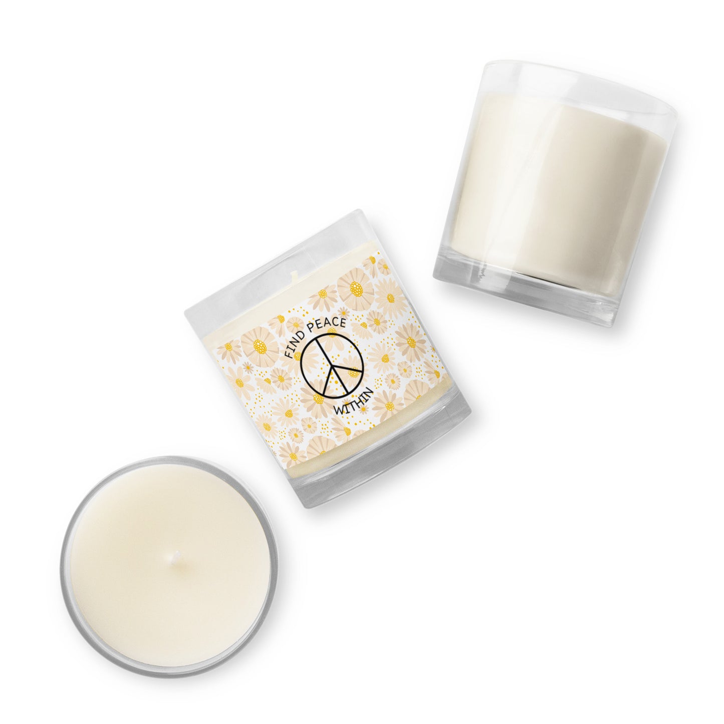 Peace Within Glass jar soy wax candle