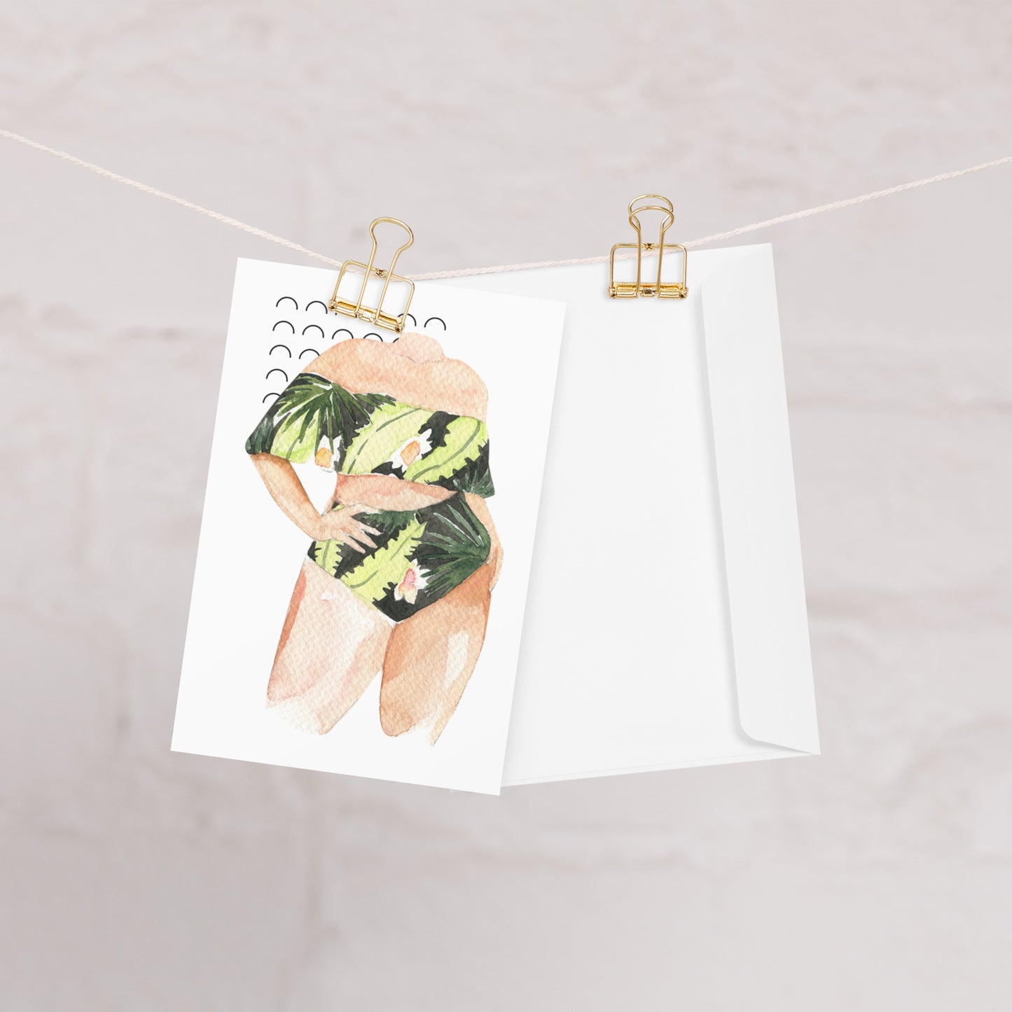 Jungle Bikini Tropical Greeting card