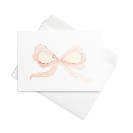 Pink Bow Greeting card