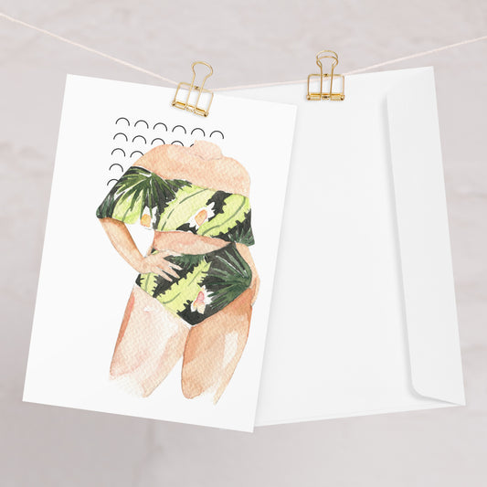 Jungle Bikini Tropical Greeting card