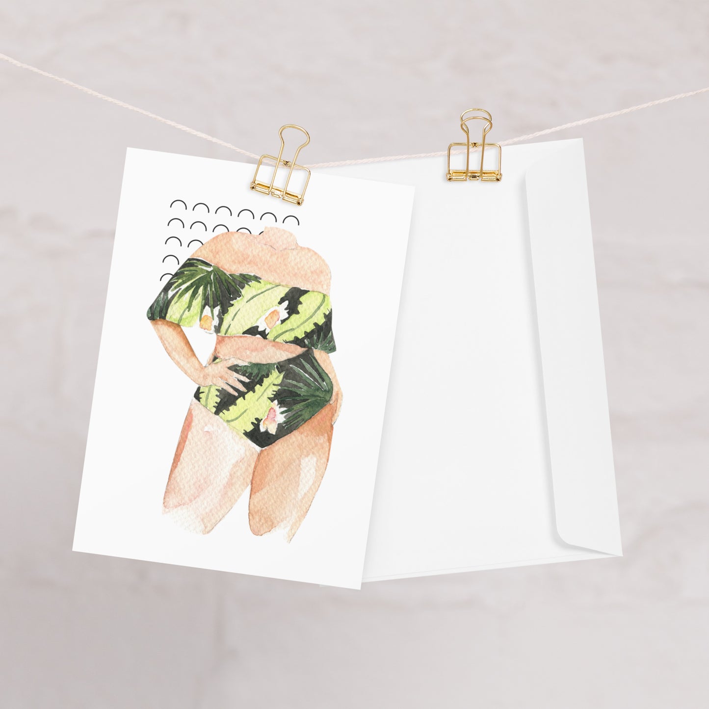 Jungle Bikini Tropical Greeting card