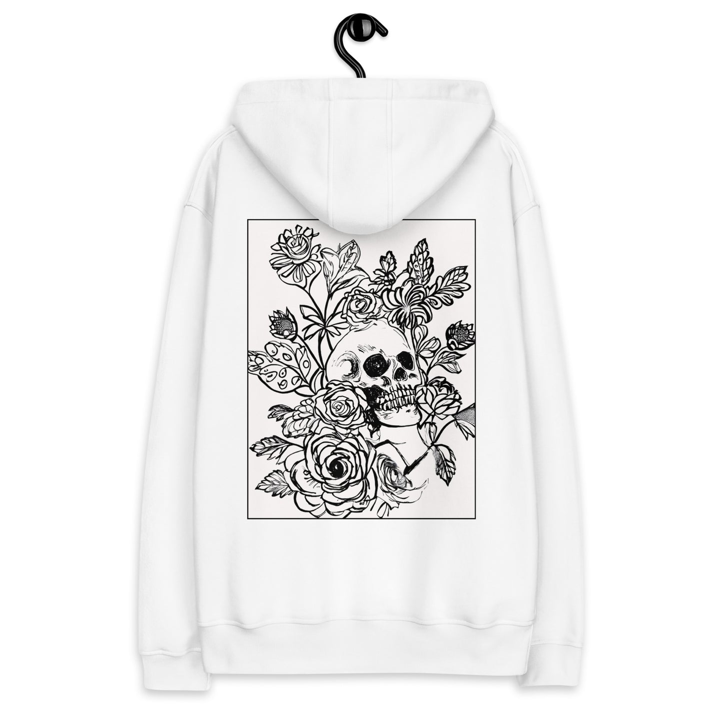 Flower Skull Back Premium eco hoodie