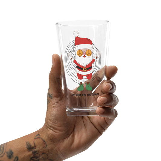 Just Here for the Cookies pint glass