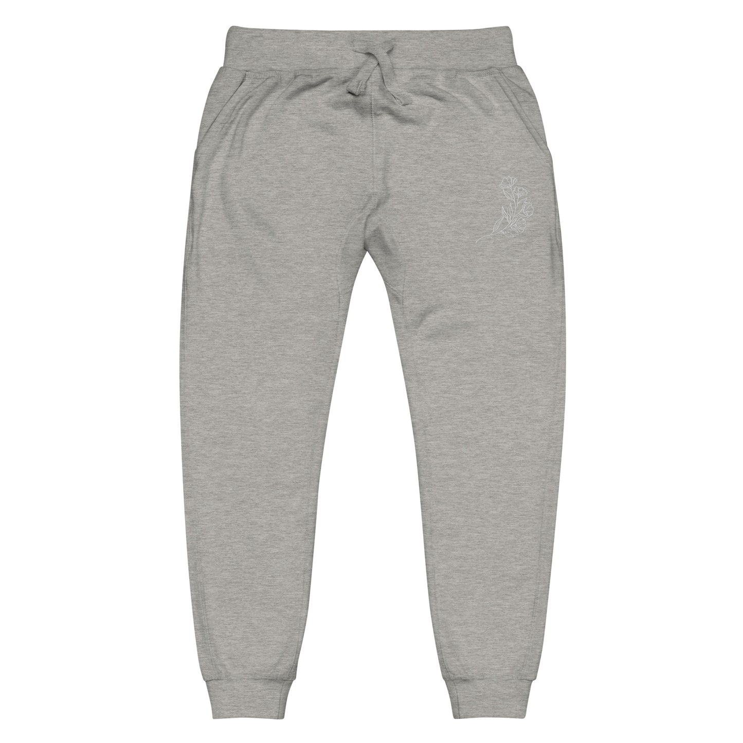 White Floral Fleece Unisex fleece sweatpants