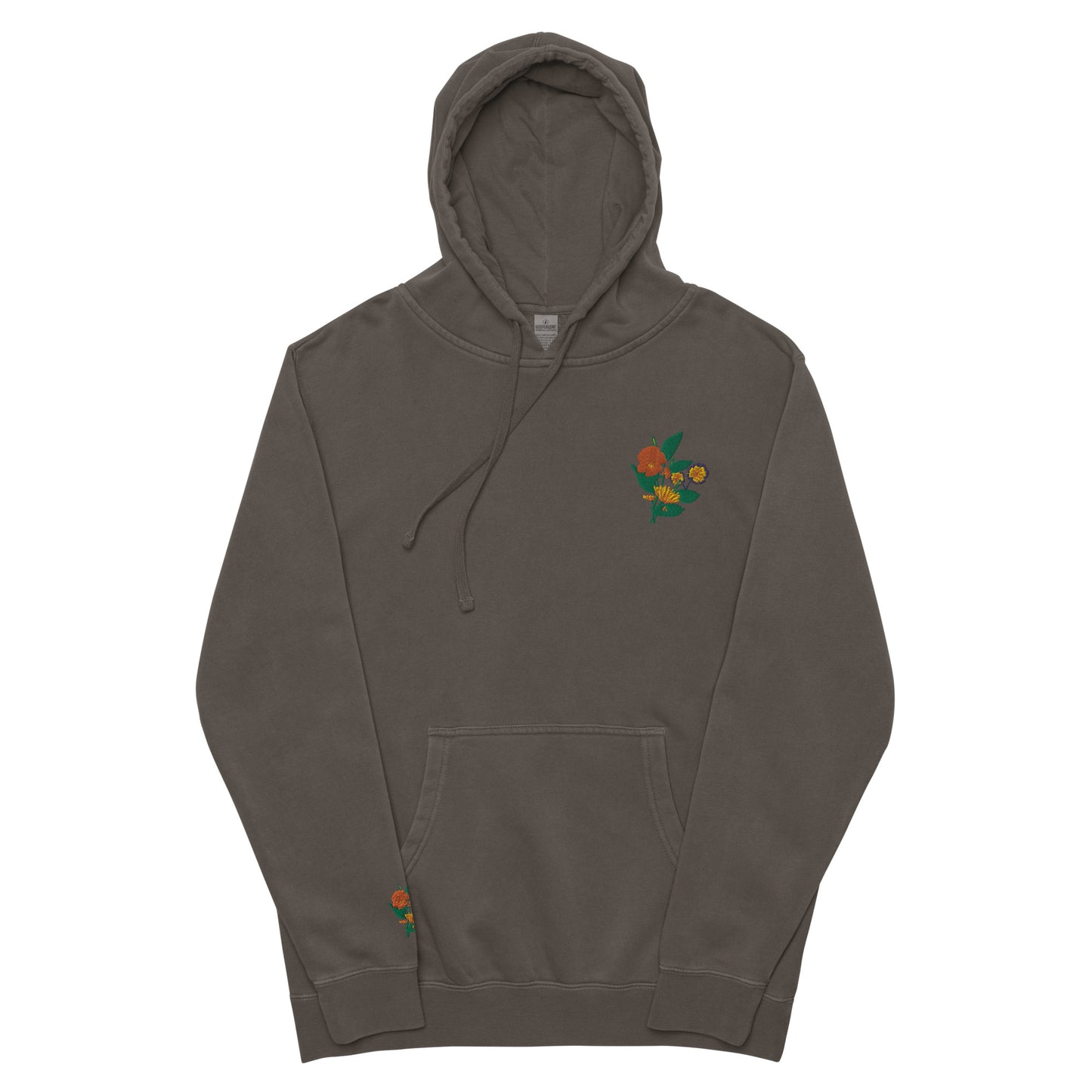 Vibrant Flower pigment-dyed hoodie