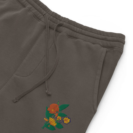 Vibrant Flower pigment-dyed sweatpants