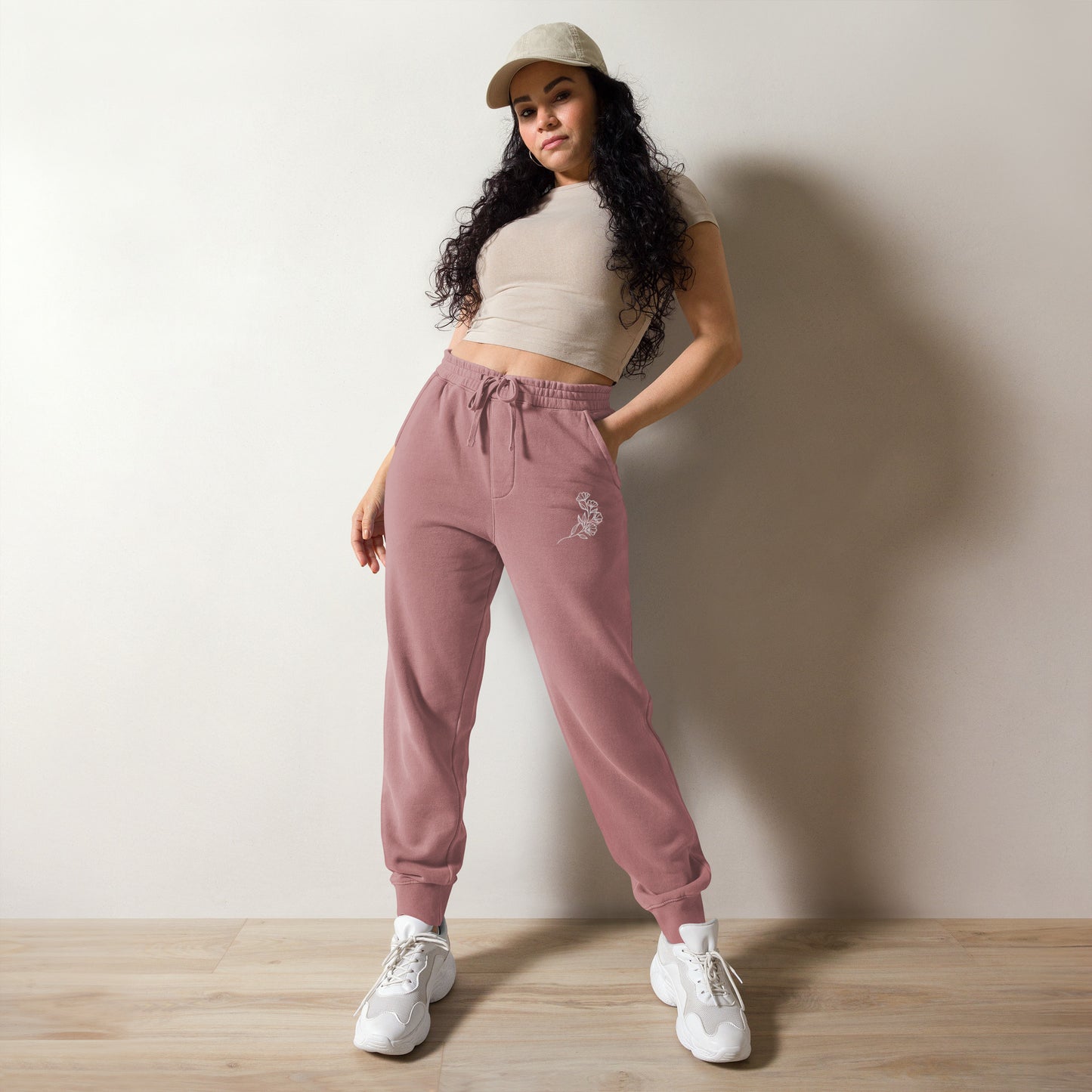 Floral Unisex pigment-dyed sweatpants