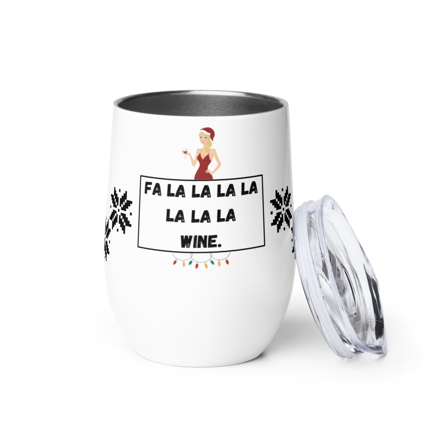 Fa La La Wine tumbler