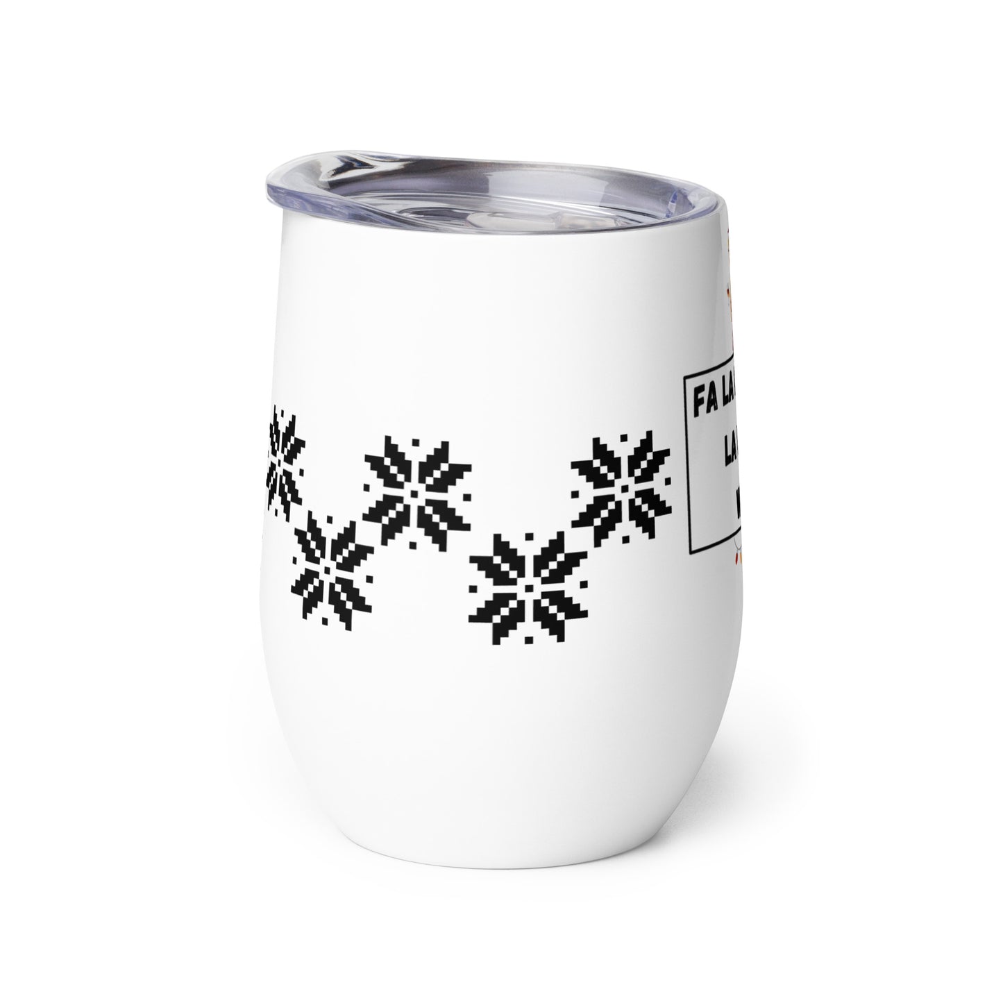 Fa La La Wine tumbler