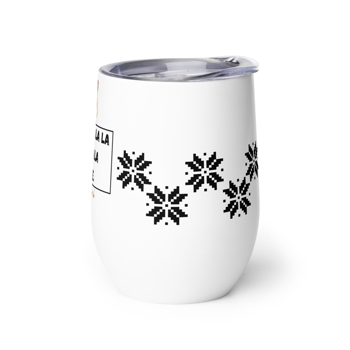 Fa La La Wine tumbler