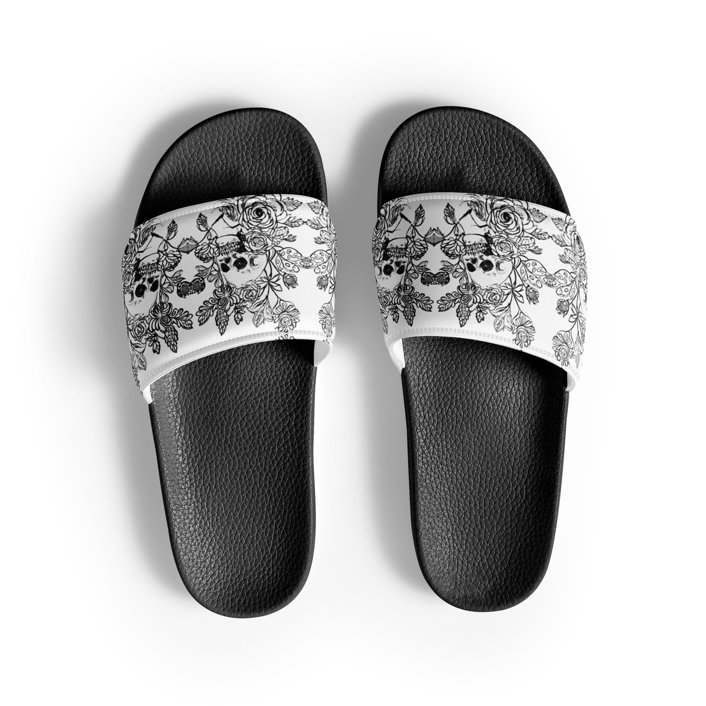 Skull and Flowers Women's slides