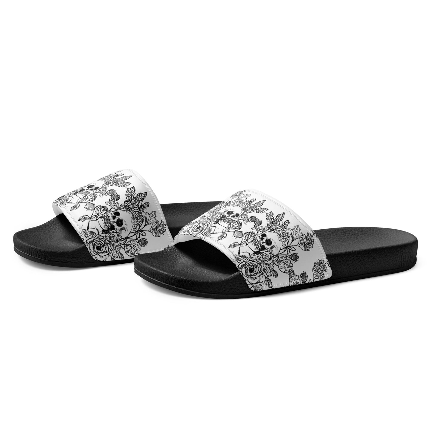 Skull and Flowers Women's slides