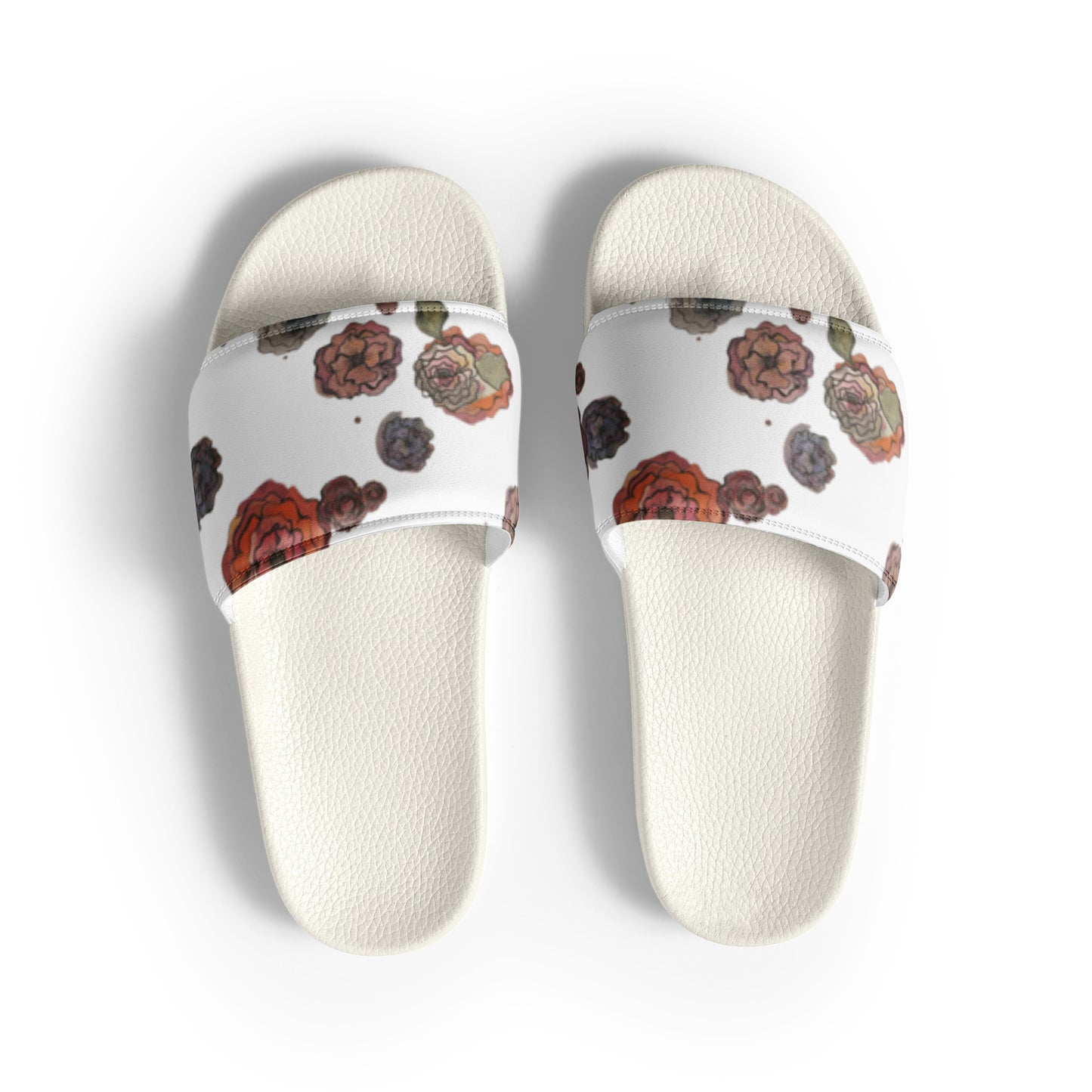 Colorful Watercolor Flower Women's slides