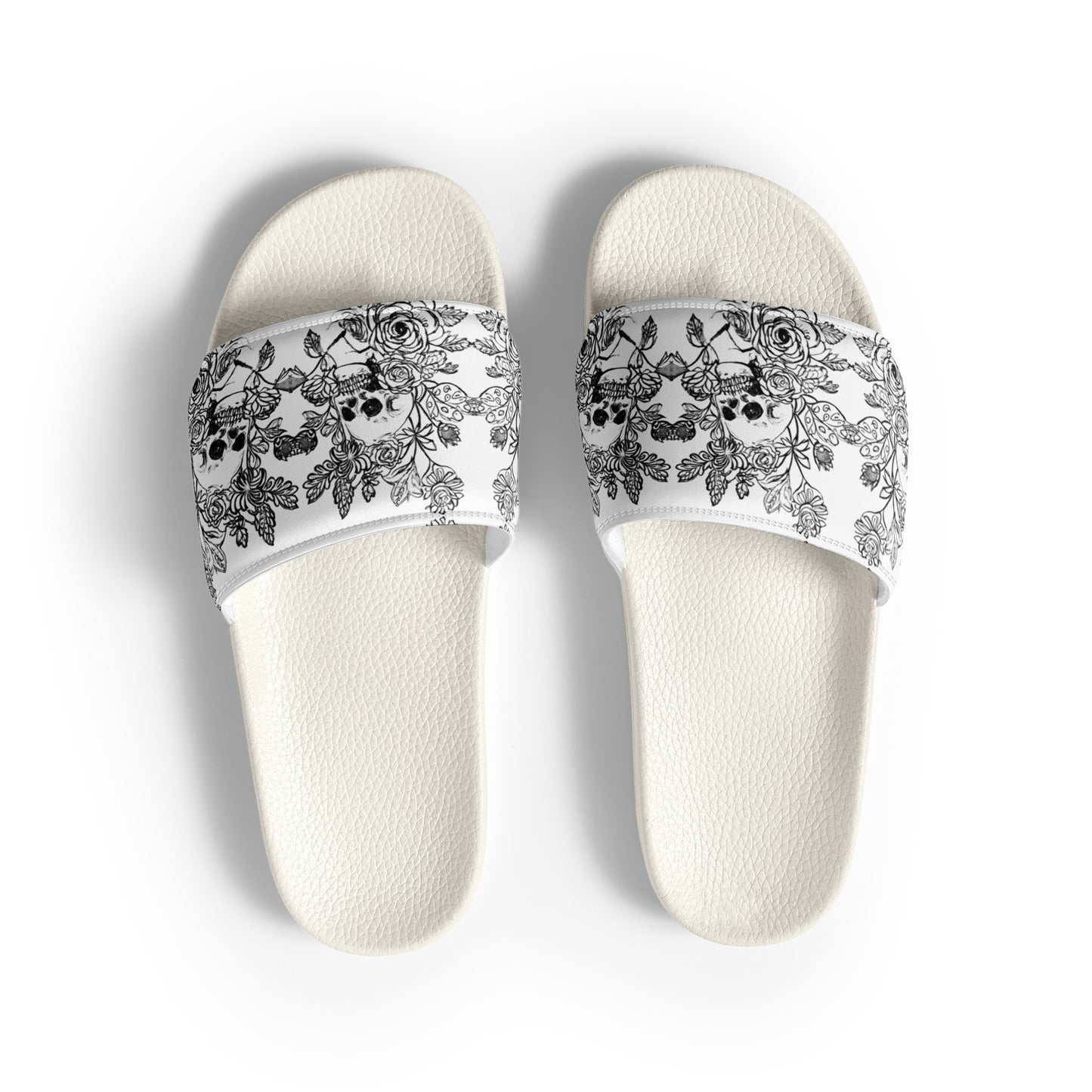 Skull and Flowers Women's slides