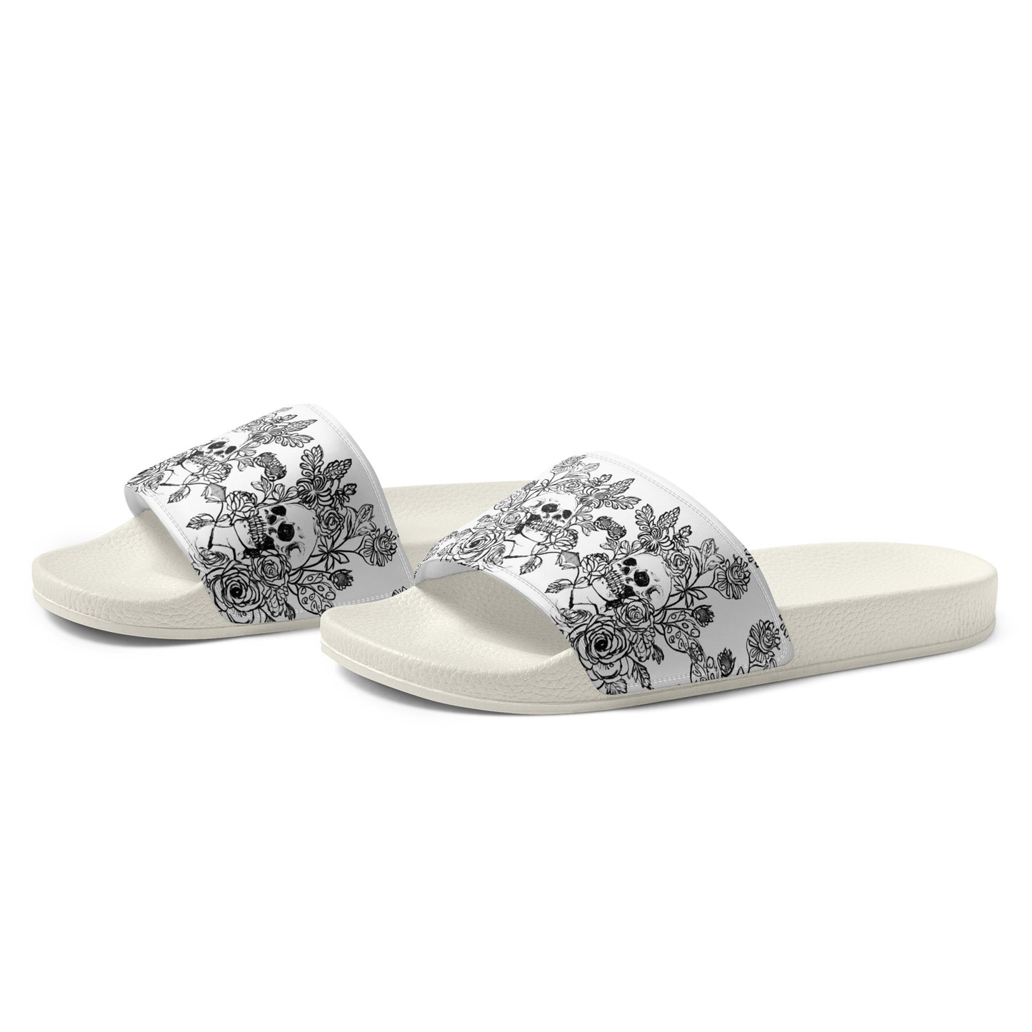 Skull and Flowers Women's slides